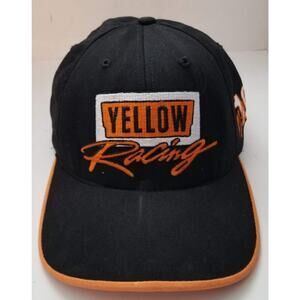 Nascar Yellow Racing #19 Mike Skinner Chase Authentics Snapback Hat Black Orange